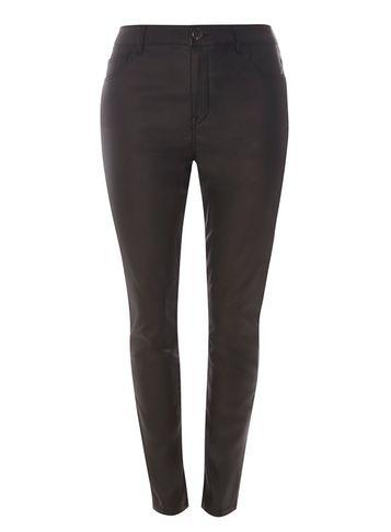 Dorothy Perkins Dp Curve Leather Look Skinny Fit Jeans