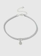 Dorothy Perkins Silver Charm Choker Necklace