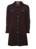Dorothy Perkins Petite Fig Cord Shirt Dress
