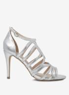 Dorothy Perkins Silver Blossom Caged Heeled Sandals