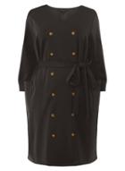 Dorothy Perkins *dp Curve Black Double Breasted Shirt Dress