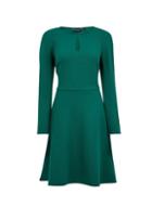 Dorothy Perkins Dark Green Keyhole Fit And Flare Dress