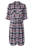 Dorothy Perkins *tall Red And Blue Check Shirt Dress