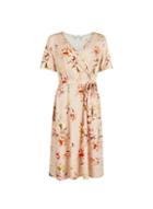 Dorothy Perkins *tall Pink Tropical Print Wrap Dress