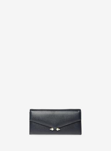 Dorothy Perkins Navy Pearl Bar Fold Over Purse