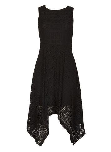 Dorothy Perkins * Izabel London Black Lace Hanky Hem Dress