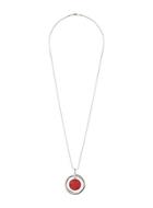 Dorothy Perkins Red Long Circle Necklace