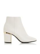 *head Over Heels By Dune White Perly Ladies Ankle Boots