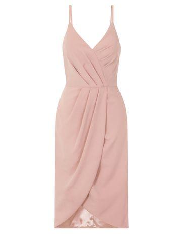 Dorothy Perkins *chi Chi London Pink Bodycon Wrap Dress