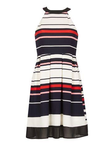 Dorothy Perkins *tenki Multi Halter Neck Stripy Dress