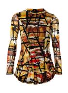 *izabel London Multi Colour Abstract Print Dip Back Top