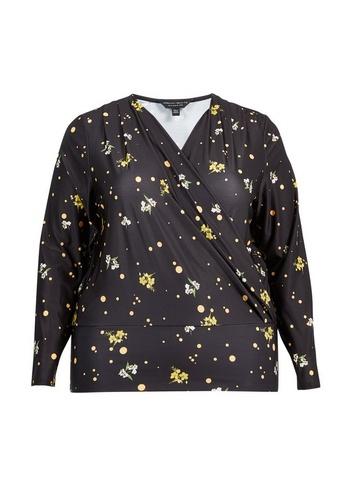 Dorothy Perkins *dp Curve Floral Print Jersey Wrap Top