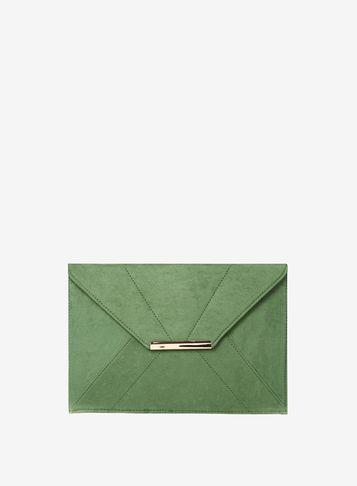 Dorothy Perkins Green Envelope Clutch