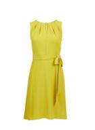 Dorothy Perkins Petite Lime Fit And Flare Dress