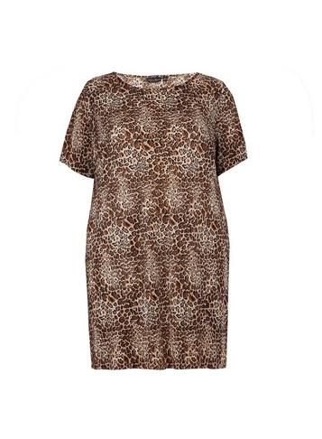 Dorothy Perkins *dp Curve Animal Print Plisse Tunic Dress