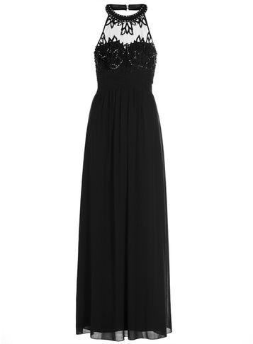 Dorothy Perkins *quiz Black High Neck Maxi Dress