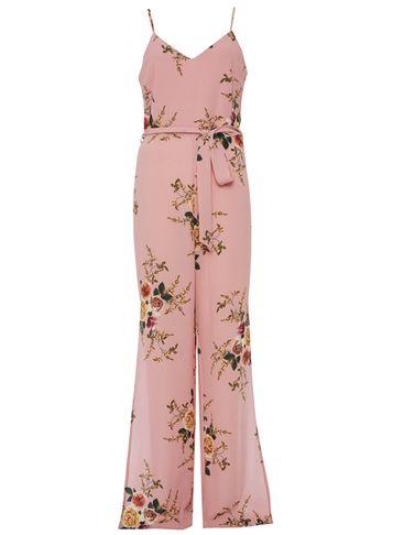 Dorothy Perkins *quiz Pink Floral Jumpsuit