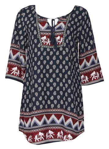 Dorothy Perkins *izabel London Multi Navy Shift Dress