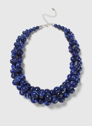 Dorothy Perkins Blue Ball Collar Necklace