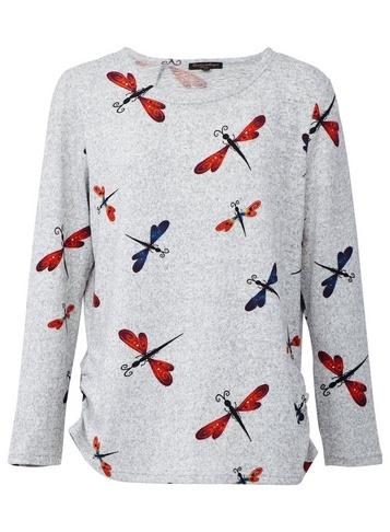 *izabel London Grey Dragonfly Knitted Jumper