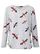 *izabel London Grey Dragonfly Knitted Jumper