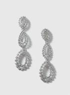 Dorothy Perkins Silver Triple Teardrop Earrings