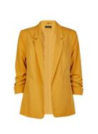 Dorothy Perkins Yellow Ruched Sleeve Jacket