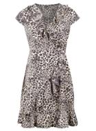 *izabel London Animal Print Wrap Dress