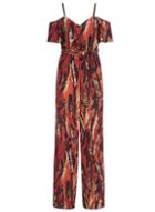 Dorothy Perkins *quiz Rust Buckle Culotte Jumpsuit