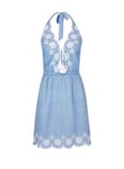 Dorothy Perkins *dp Beach Blue Chambray Broderie Dress