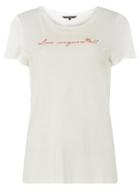 Dorothy Perkins *vero Moda White 'love Conquers All' Slogan T-shirt
