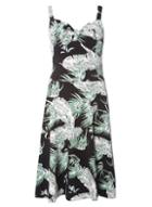 Dorothy Perkins *tall Black Tropical Tie Sundress