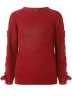 Dorothy Perkins Aubergine Tie Sleeve Jumper