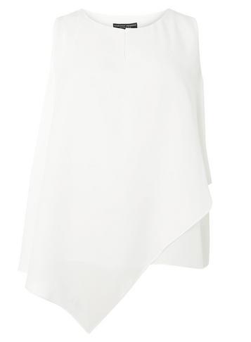 Dorothy Perkins *dp Curve Ivory Asymmetric Layered Top