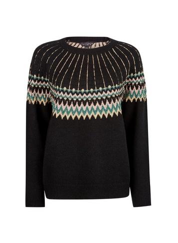 Dorothy Perkins Black Fairisle Jumper