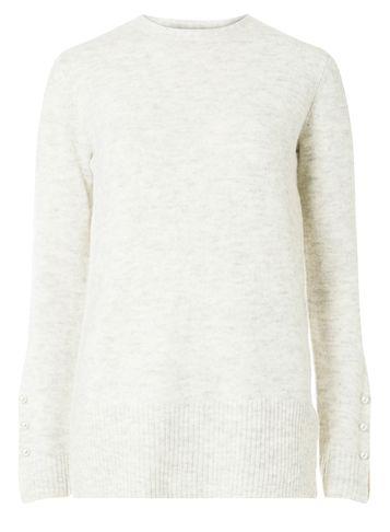 Dorothy Perkins *tall Grey Pearl Cuff Jumper