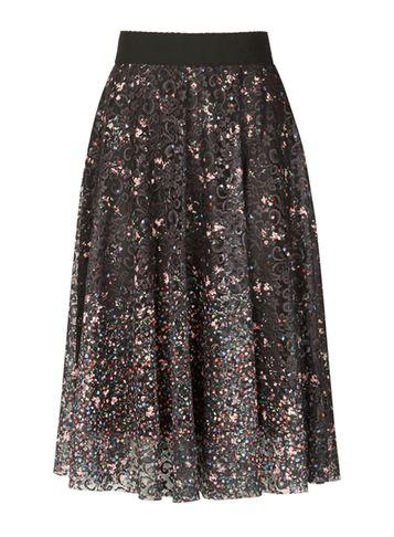 Dorothy Perkins *izabel London Multicoloured Floral Fit And Flare Skirt