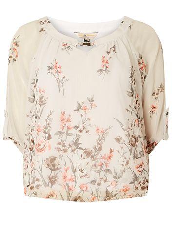Dorothy Perkins *billie & Blossom Petite Blush Border Blouse