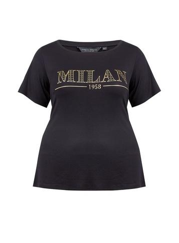 Dorothy Perkins *dp Curve Black 'milan' Motif Tee