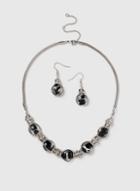 Dorothy Perkins Silver Murano Glass Bead Jewellery Set