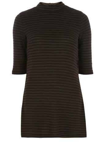 Dorothy Perkins Black And Khaki Tunic