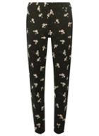 Dorothy Perkins *tall Black Daisy And Polka Dot Print Trousers