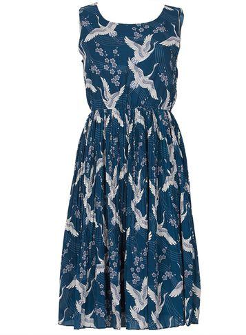 Dorothy Perkins *tenki Teal Floral Midi Dress