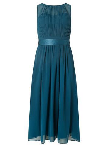 Dorothy Perkins *showcase Tall Green 'bethany' Midi Skater Dress