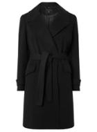 Dorothy Perkins *dp Curve Black Belted Wrap Coat