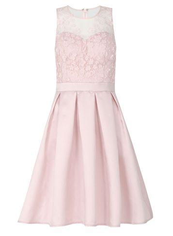 Dorothy Perkins *quiz Pink Satin Pleat Prom Dress