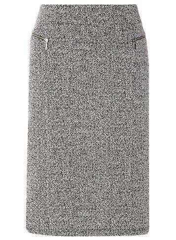 Dorothy Perkins Grey Zip Pencil Skirt