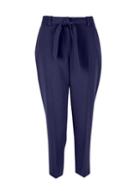 Dorothy Perkins Petite Blue Tie Tapered Trousers