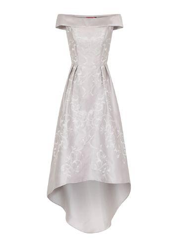Dorothy Perkins *chi Chi London Silver Embroidered Dip Him Dress