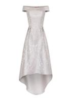 Dorothy Perkins *chi Chi London Silver Embroidered Dip Him Dress